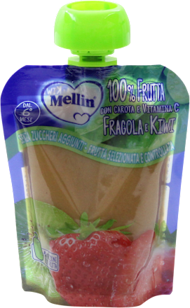 Purea di 100% fragola e kiwi Mellin