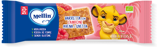 Barretta con lampone, avena e uvetta Mellin