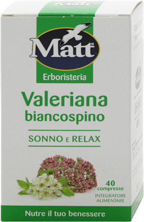 Matt Valeriana biancospino sonno e relax Matt