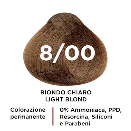 Crema Colorante Permanente per Capelli + Sense 8/00 Biondo Chiaro vitalcare