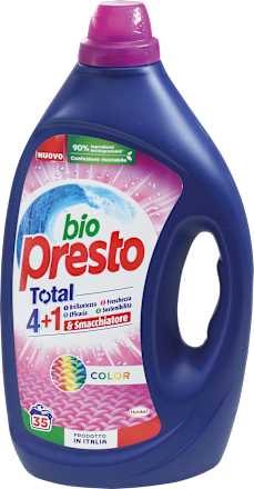 Detersivo liquido color total 4+1 bio presto