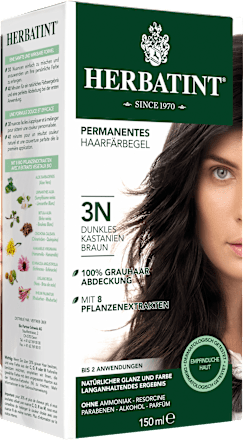 Haarfarbe Gel 3N Dunkles Kastanien Braun Herbatint
