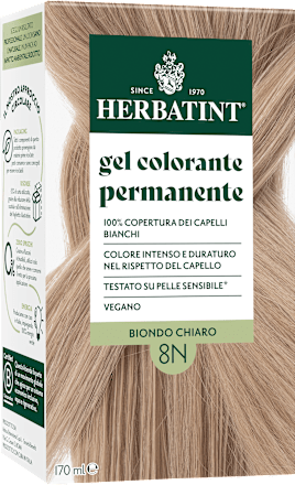 Gel colorante permanente 8N Biondo Chiaro HERBATINT