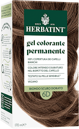Gel colorante permanente 6D Biondo Scuro Dorato HERBATINT