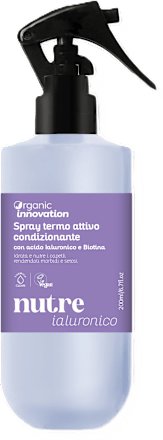 Spray termo attivo condizionante con acido ialuronico e biotina  Organic Innovation