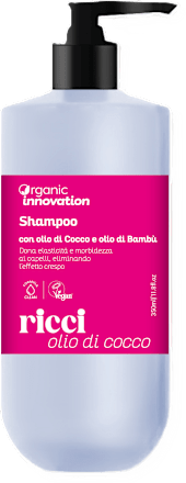 Shampoo ricci con olio di cocco e bambù Organic Innovation