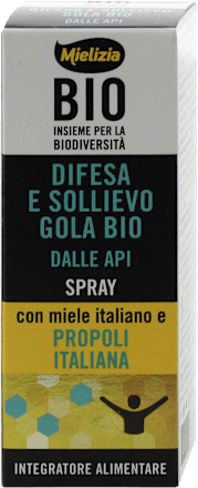 Integratore alimentare bio con miele e propoli Difesa e sollievo gola Mielizia BIO