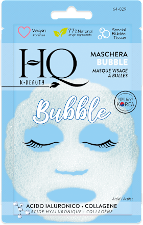 Maschera viso Bubble con Acido Ialuronico e Collagene  HQ