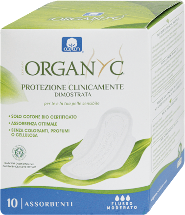 Assorbenti giorno con ali in cotone bio Regular ORGANYC