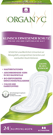Slipeinlagen bei leichter Blasenschwäche Organyc