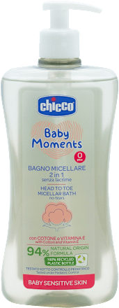 Baby Moments micelarna kupka i šampon, od rođenja Chicco