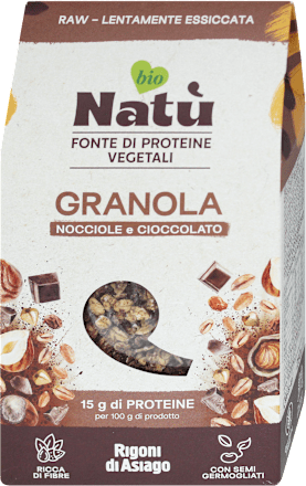 Granola BIO con nocciole e cioccolato Natù