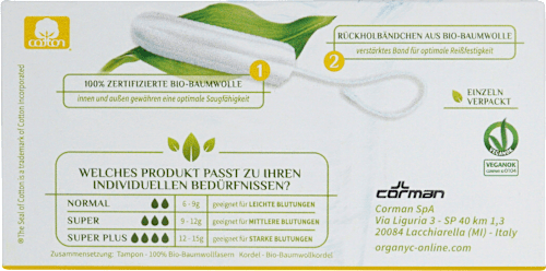 Bio Tampons Regular  Organyc