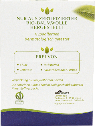 Ultra-Binden Nacht mit Flügeln Organyc