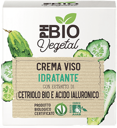 Crema viso idratante con cetriolo bio e acido ialuronico PHBIO
