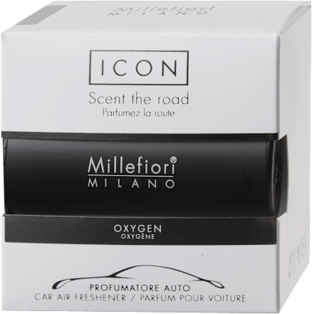 Vôňa do auta Icon - Oxygen čierna Millefiori MILANO