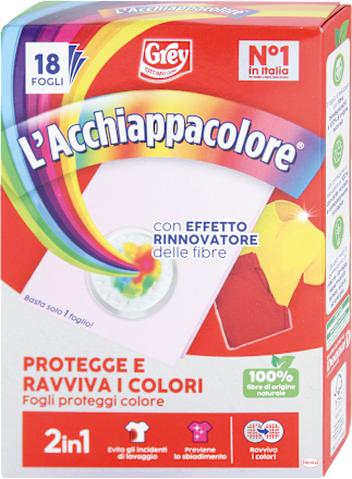 L’Acchiappacolore Protegge e Ravviva i Colori fogli proteggi colore Grey