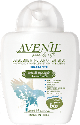 Detergente intimo antibatterico idratante con latte di mandorla Avenil