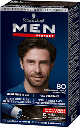 Colorante in Gel 80 Castano Nero Schwarzkopf Men Perfect