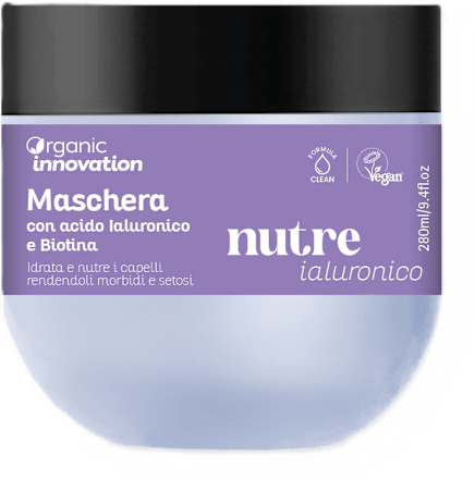 Maschera con acido ialuronico e biotina Organic Innovation