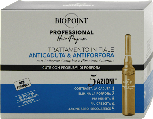 Trattamento Professional in fiale anticaduta & antiforfora  BIOPOINT