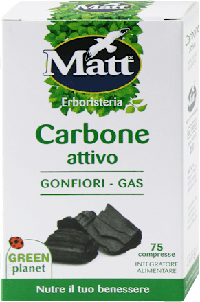 Carbone attivo gonfiori e gas Matt