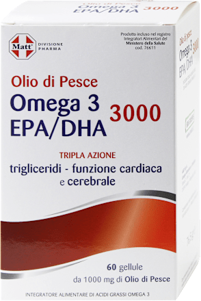 Olio di pesce omega 3 EPA/DHA 3000 Matt DIVISIONE PHARMA