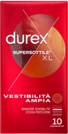 Preservativi supersottili xl vestibilità ampia durex