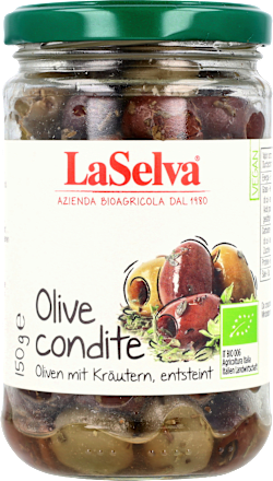Olivenmix entsteint mit Kräutern LaSelva