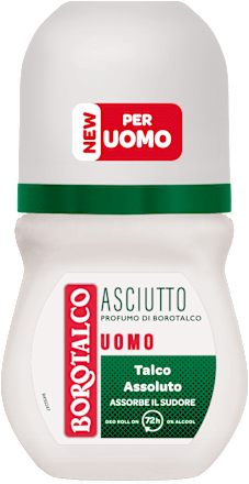 Deodorante roll-on Asciutto Talco Assoluto al profumo di borotalco BOROTALCO