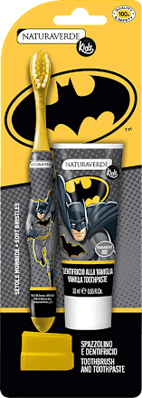 Batman set četkica i pasta za zube NATURAVERDE KIDS