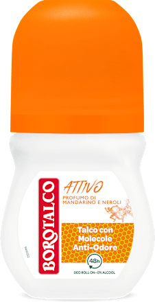 Deodorante roll-on Attivo mandarino e neroli BOROTALCO