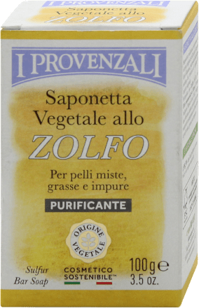 Sapone solido vegetale allo zolfo purificante I PROVENZALI