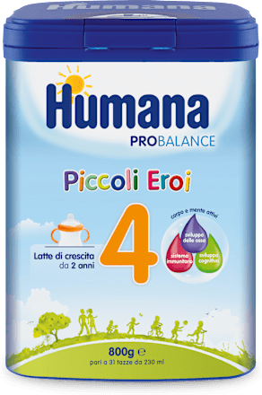 Latte di crescita in polvere Piccoli Eroi 4 Humana