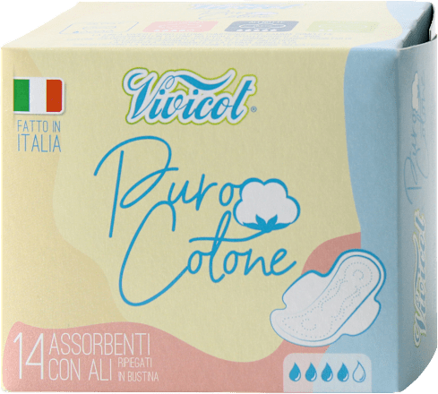 Assorbenti Puro Cotone con ali Vivicot