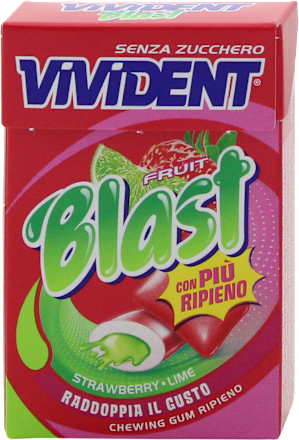 Chewing gum senza zucchero gusto fragola e lime VIVIDENT