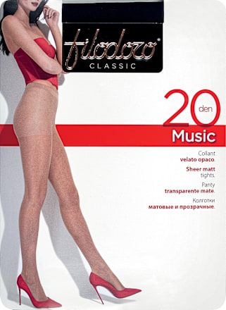 Чорапогащник Music 20 DEN, Nero, 3-M filodoro