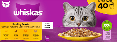 Nassfutter Katze 1+ Geflügelauswahl Mega Pack Whiskas