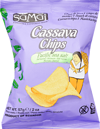 Manióka chips, tengeri sós Samai