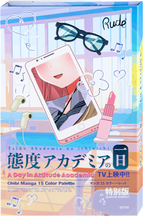 A Day in Attitude Academic Chibi Manga paleta senki za oči Rude