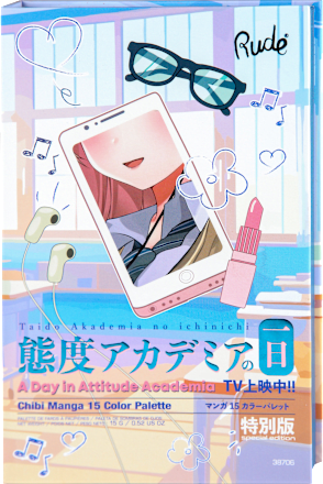 A Day in Attitude Academic Chibi Manga paleta senki za oči Rude