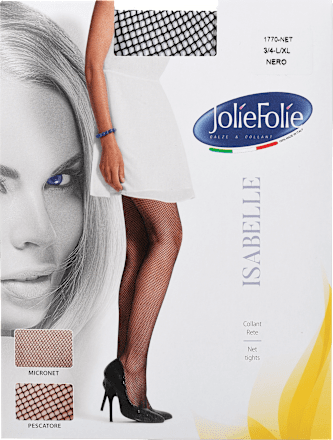 Mrežaste hlačne nogavice Isabelle Micronet, L/XL, črne Jolie Folie
