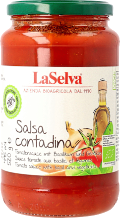 Tomatensoße mit Basilikum, Gemüse & Olivenöl LaSelva
