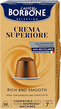 Kapszulás kávé Crema Superiore, 10 kapszula Caffé Borbone