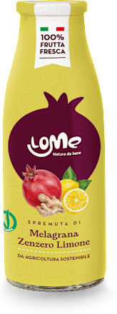 Spremuta di melagrana, zenzero e limone Lome Super Fruit