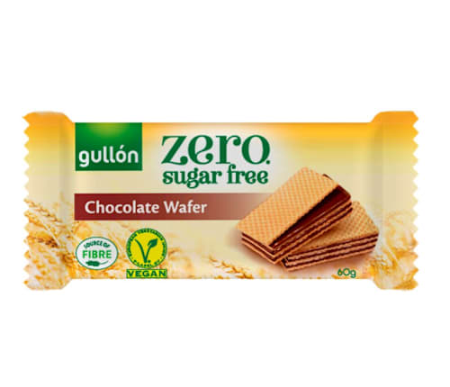 Napolitane cu  cremă cacao fără zahăr Gullon
