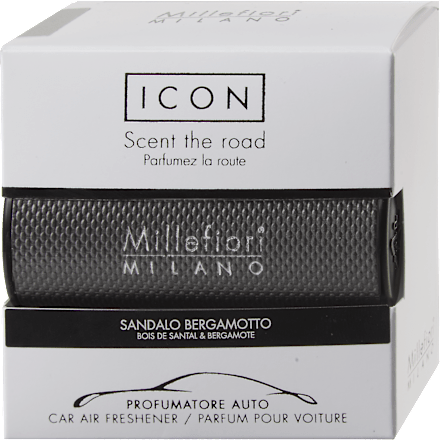 Vôňa do auta Icon - Sandalo Bergamotto, čierna Millefiori MILANO