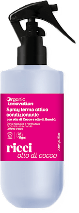 Spray termo attivo condizionante con olio di cocco e bambù Organic Innovation