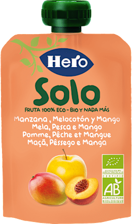 Purea con mela, pesca e mango  Hero Solo