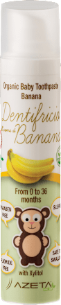 Organska Baby pasta za zube za decu - banana, 0-36 meseci AZETA bio